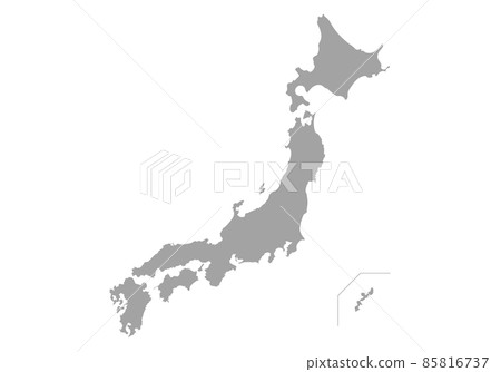Silhouette of the Japanese archipelago Silhouette of the Japanese archipelago 85816737