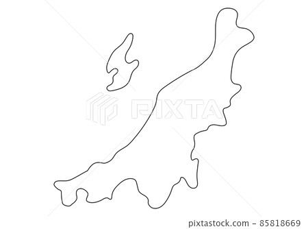 Loose Niigata prefecture line drawing 85818669