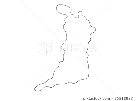 Loose line drawing of Osaka prefecture 85818987