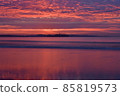Seascape dyed in the color of the sunrise 85819573