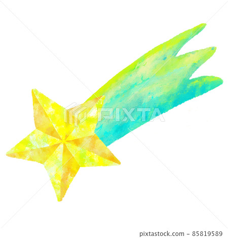 Star shooting star watercolor hand-painted Star shooting star watercolor hand-painted 85819589