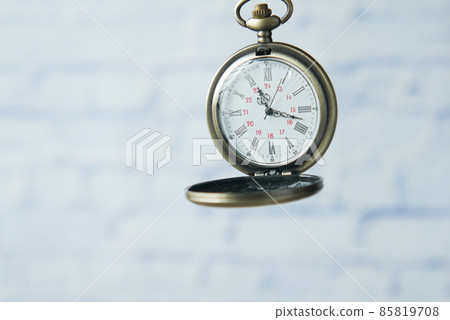 old vintage clock against while wall old vintage clock against while wall 85819708