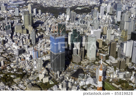 東京港區麻布台周邊地區的鳥瞰圖 東京港區麻布台周邊地區的鳥瞰圖 85819828