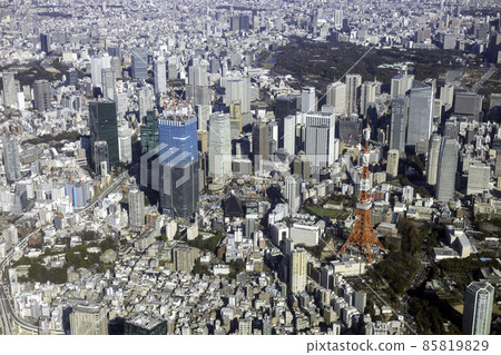東京港區麻布台周邊地區的鳥瞰圖 東京港區麻布台周邊地區的鳥瞰圖 85819829
