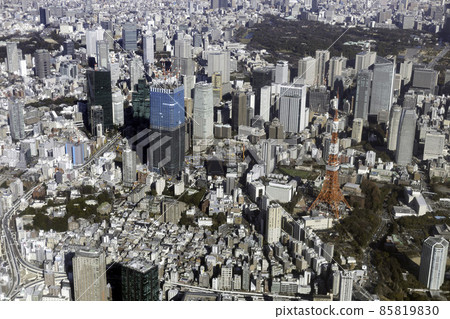 東京港區麻布台周邊地區的鳥瞰圖 85819830