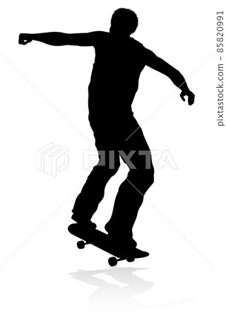 Silhouette Skater Skateboarder Silhouette Skater Skateboarder 85820991