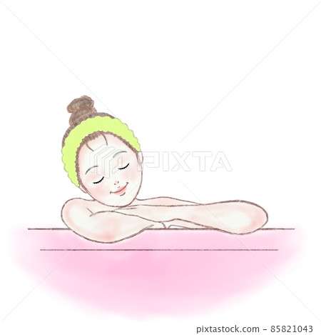 放鬆在浴的婦女 放鬆在浴的婦女 85821043