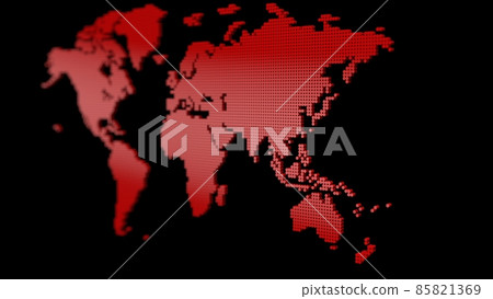 Red world map block - Stock Illustration [85821369] - PIXTA
