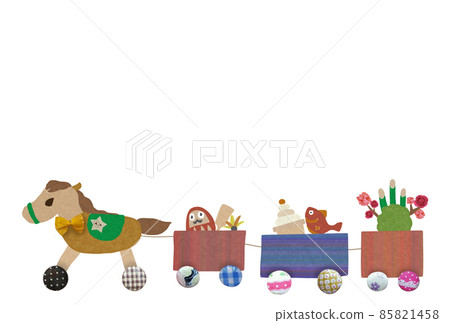 Horse toy New Year's card Horse toy New Year's card 85821458