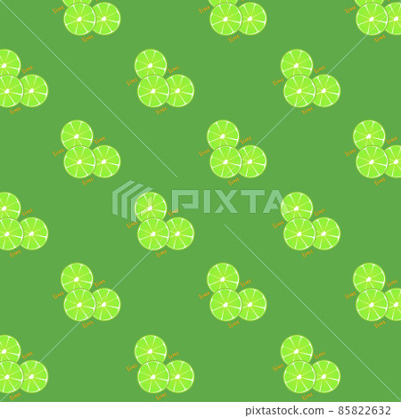 A seamless pattern with limes on green background - Stock Illustration ...