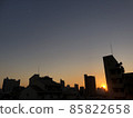 Gradation of the sky Dawn of the city 85822658