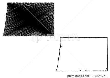 Allegan County, Michigan (U.S. county, United States of America, USA, U.S., US) map vector illustration, scribble sketch Allegan map 85824249
