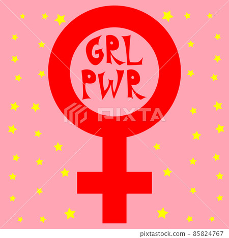 Women resist symbol. Woman fist. Concept the symbol of the mirror of Venus. Women resist symbol. Woman fist. Concept the symbol of the mirror of Venus. 85824767