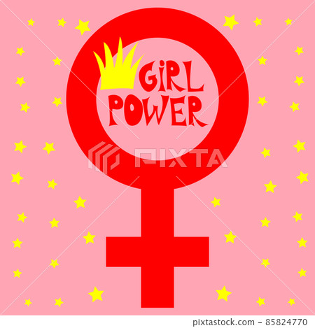 Women resist symbol. Woman fist. Concept the symbol of the mirror of Venus. Women resist symbol. Woman fist. Concept the symbol of the mirror of Venus. 85824770