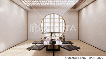 Living room japan tropical minimalist desing.3D rendering Living room japan tropical minimalist desing.3D rendering 85825827