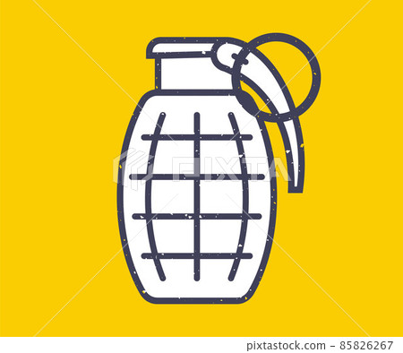 military combat grenade black icon. 85826267