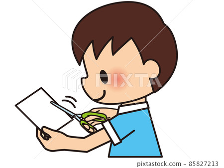 Child who uses scissors 85827213