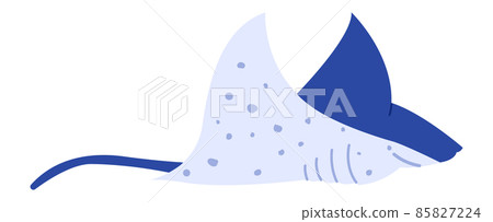 Marine electric stingray, sea life animal isolated Marine electric stingray, sea life animal isolated 85827224