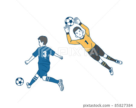 足球俱樂部活動運動射擊守門員男孩初中和高中學生插圖 85827384