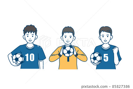 Soccer club activities sports boys middle and high school students upper body illustration Soccer club activities sports boys middle and high school students upper body illustration 85827386
