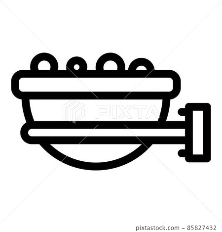 Bowl bird feeder icon, outline style 85827432