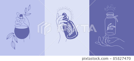 The hand holding the drug The hand holding the drug 85827470