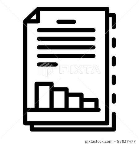 Sociology graph paper icon, outline style 85827477