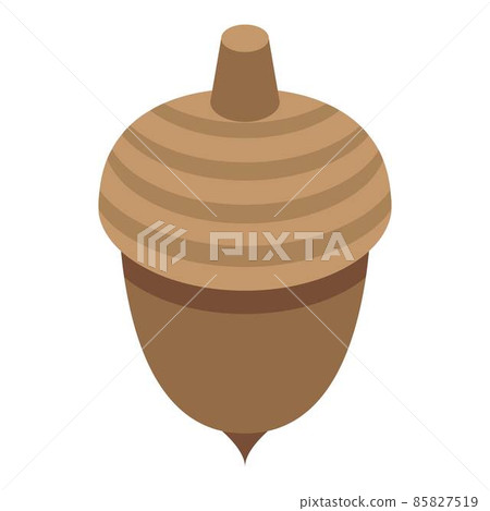 Autumn acorn icon, isometric style Autumn acorn icon, isometric style 85827519