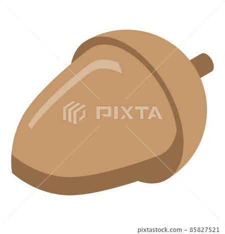 Oak acorn icon, isometric style 85827521