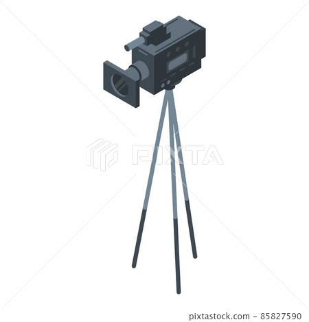 Camera on tripod icon, isometric style 85827590