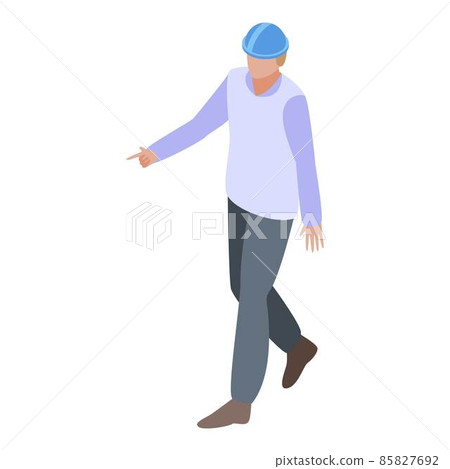 Young ecologist icon, isometric style Young ecologist icon, isometric style 85827692