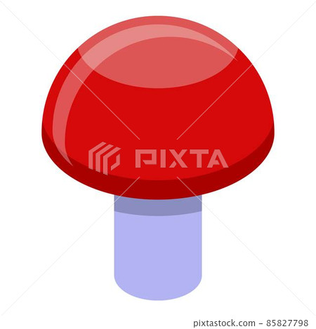 Red mushroom icon, isometric style Red mushroom icon, isometric style 85827798