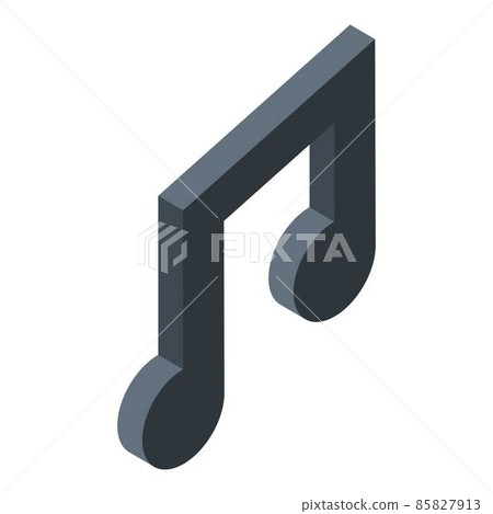 Karaoke musical note icon, isometric style Karaoke musical note icon, isometric style 85827913