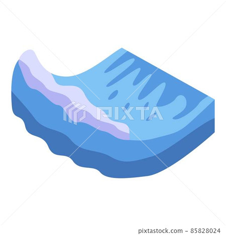 Tsunami wave icon, isometric style Tsunami wave icon, isometric style 85828024