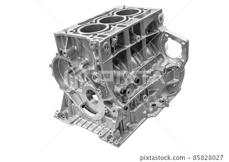 new car cylinder block on white background 85828027