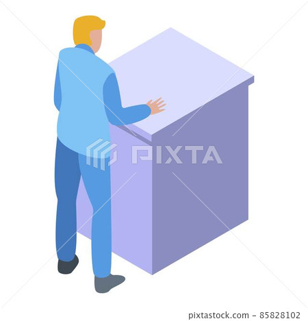 Veterinarian man icon, isometric style Veterinarian man icon, isometric style 85828102