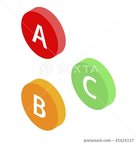 Nutritionist vitamin icon, isometric style 85828137