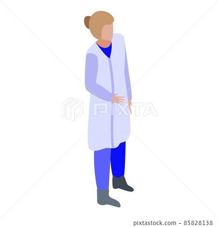 Woman nutritionist icon, isometric style 85828138