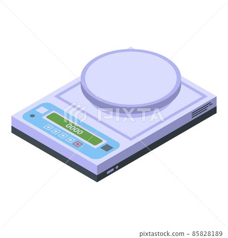 Electronic scales icon, isometric style 85828189