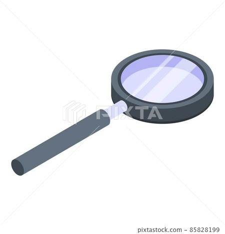 Eye magnifier icon, isometric style 85828199