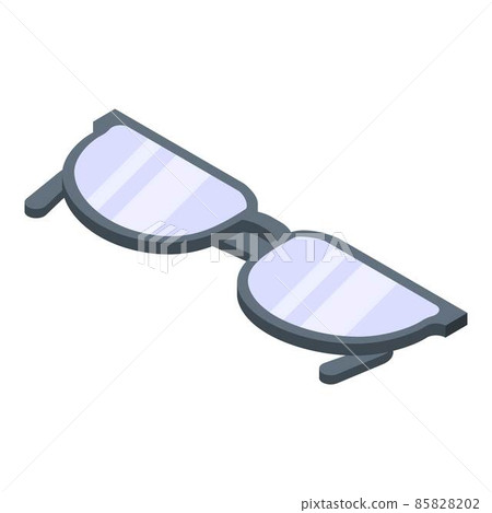 Classic eyeglasses icon, isometric style Classic eyeglasses icon, isometric style 85828202
