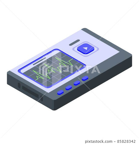 Cardiologist device icon, isometric style 85828342