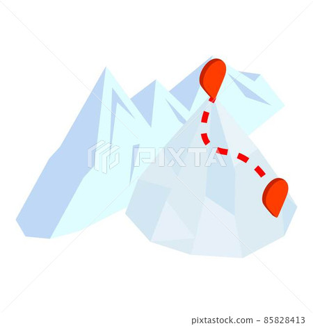 Mountaineering icon, isometric style 85828413