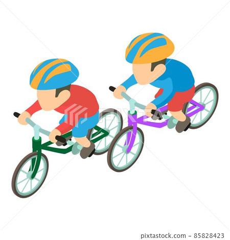 Professional cyclist icon, isometric style 85828423