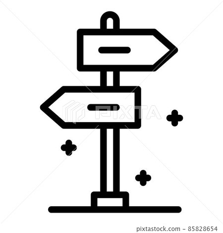 Pillar with pointers icon, outline style 85828654