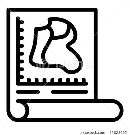 Map with comments icon, outline style 85828665