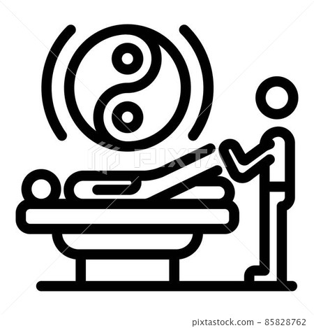 Foot massage icon, outline style 85828762