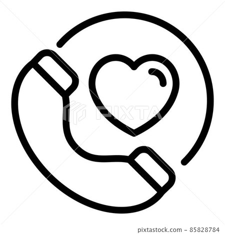 Call for medical help icon, outline style 85828784