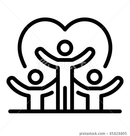 Healthy heart icon, outline style Healthy heart icon, outline style 85828805