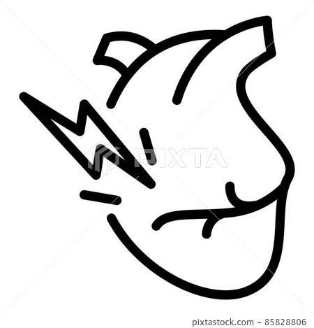 Heart attack icon, outline style 85828806